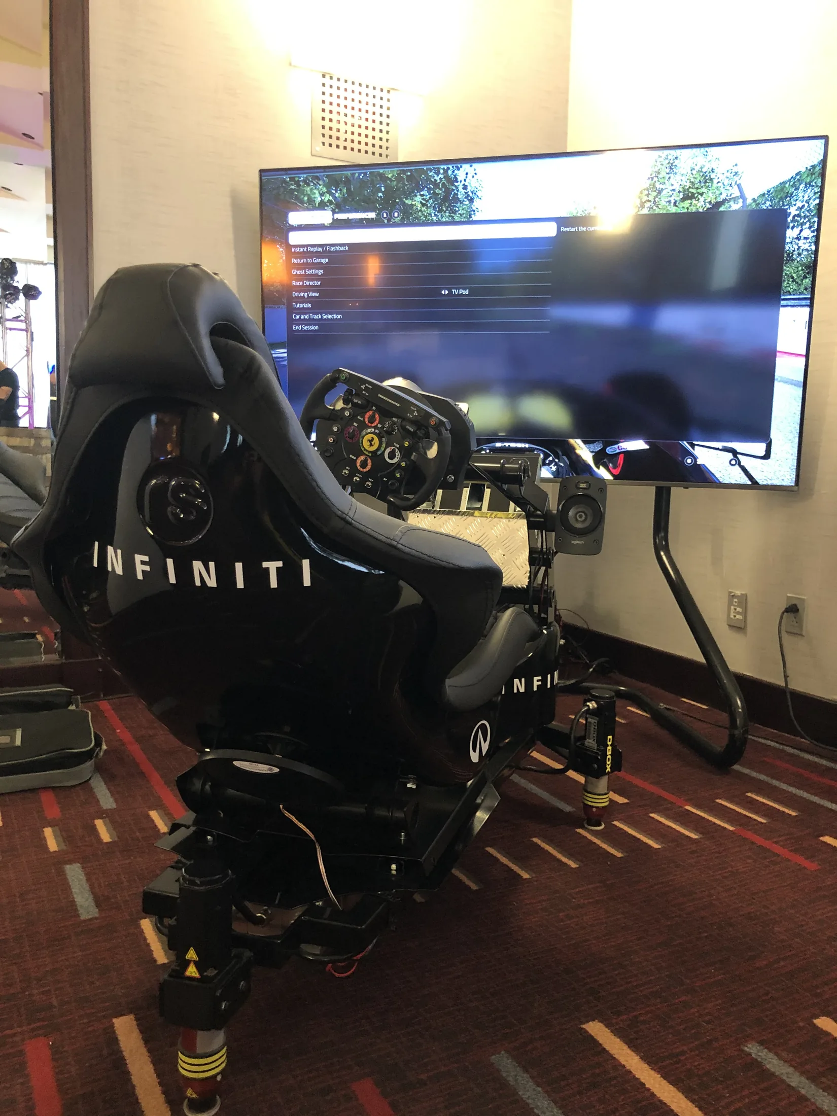Infiniti Quebec branded Formula simulator installation