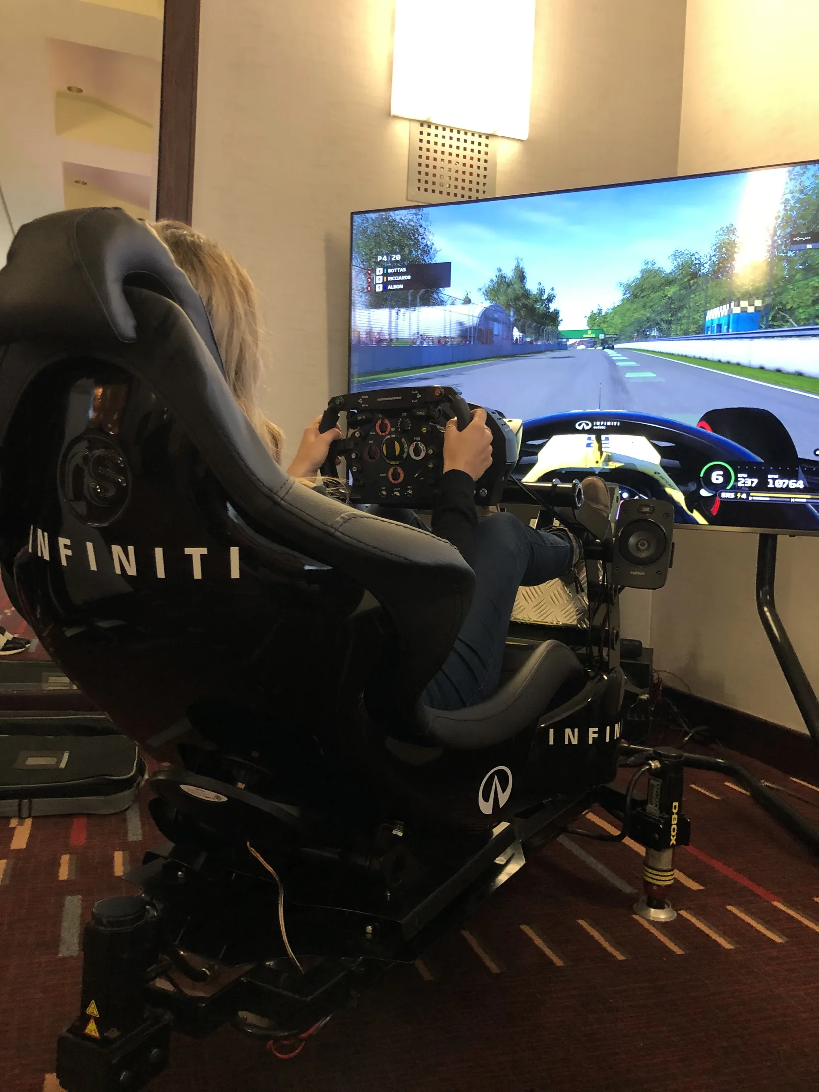 Guest view of the Infiniti Quebec simulator