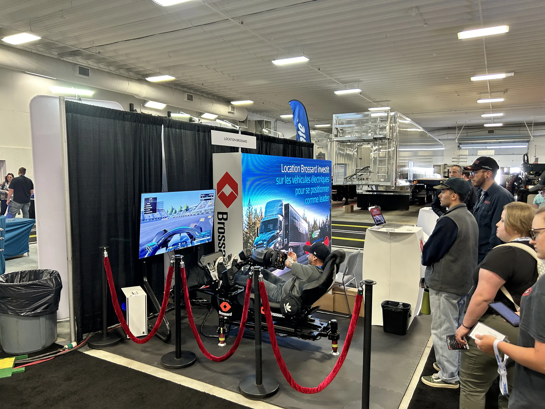 Location Brossard Formula simulator trade show booth
