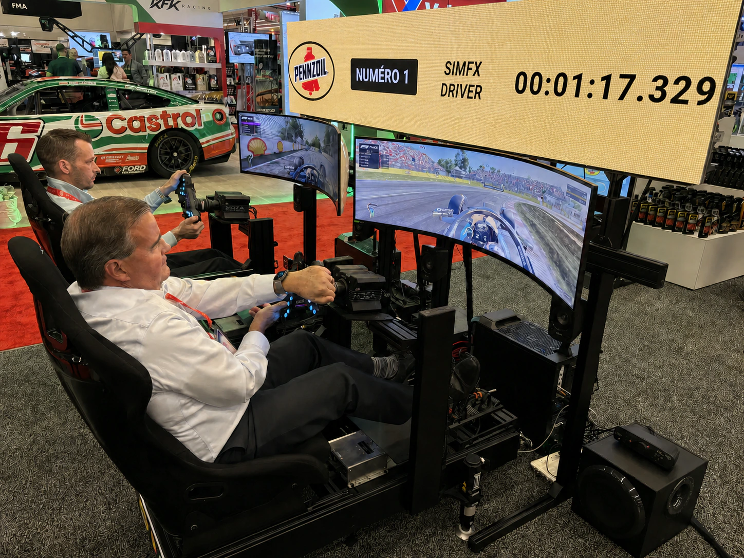 Pennzoil event display and simulator area